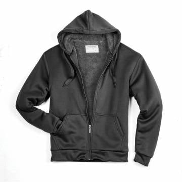 Men's Sherpa Lined Hoodie - Black/Charcoal