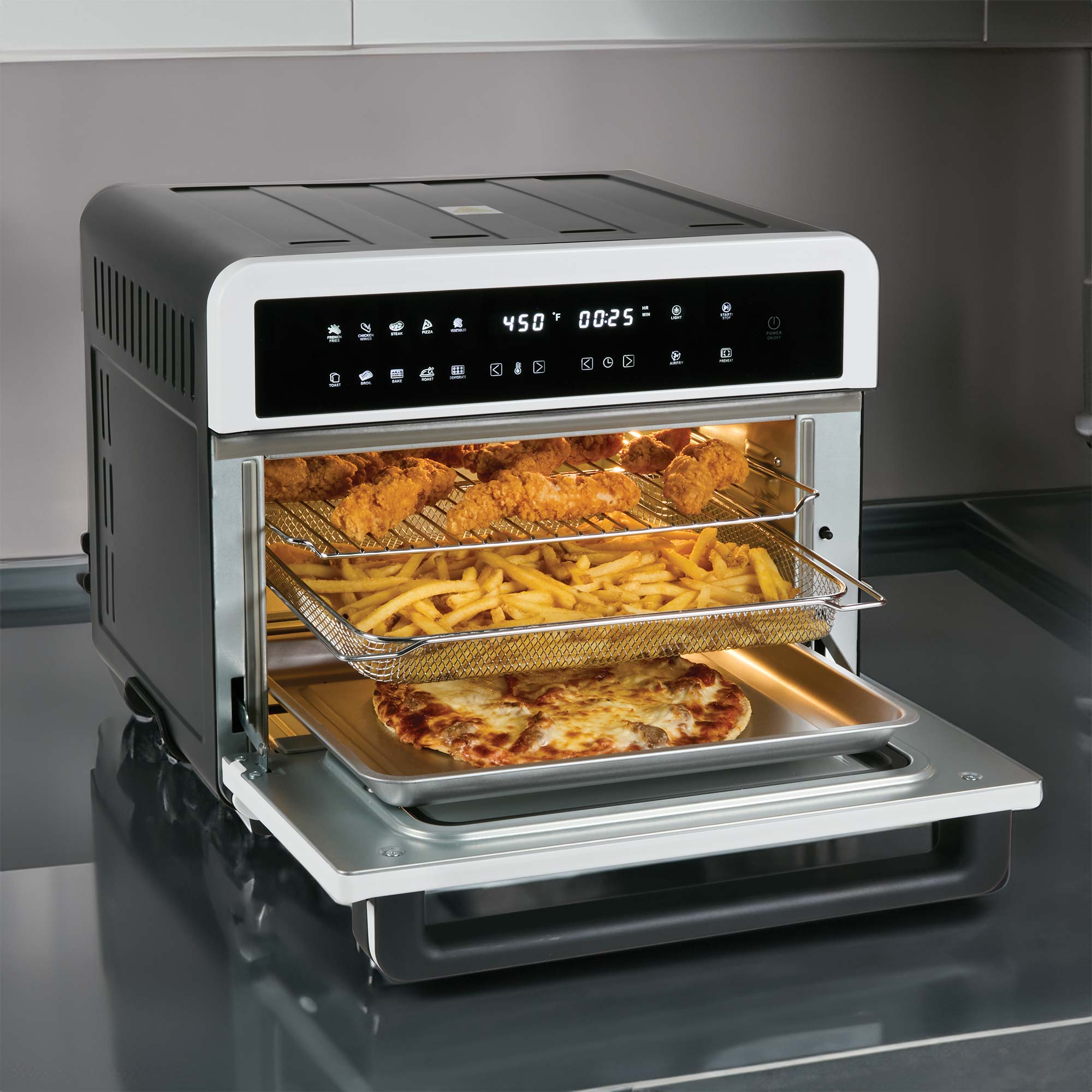 MegaChef 25L Air Fryer Oven w/ Digital Display