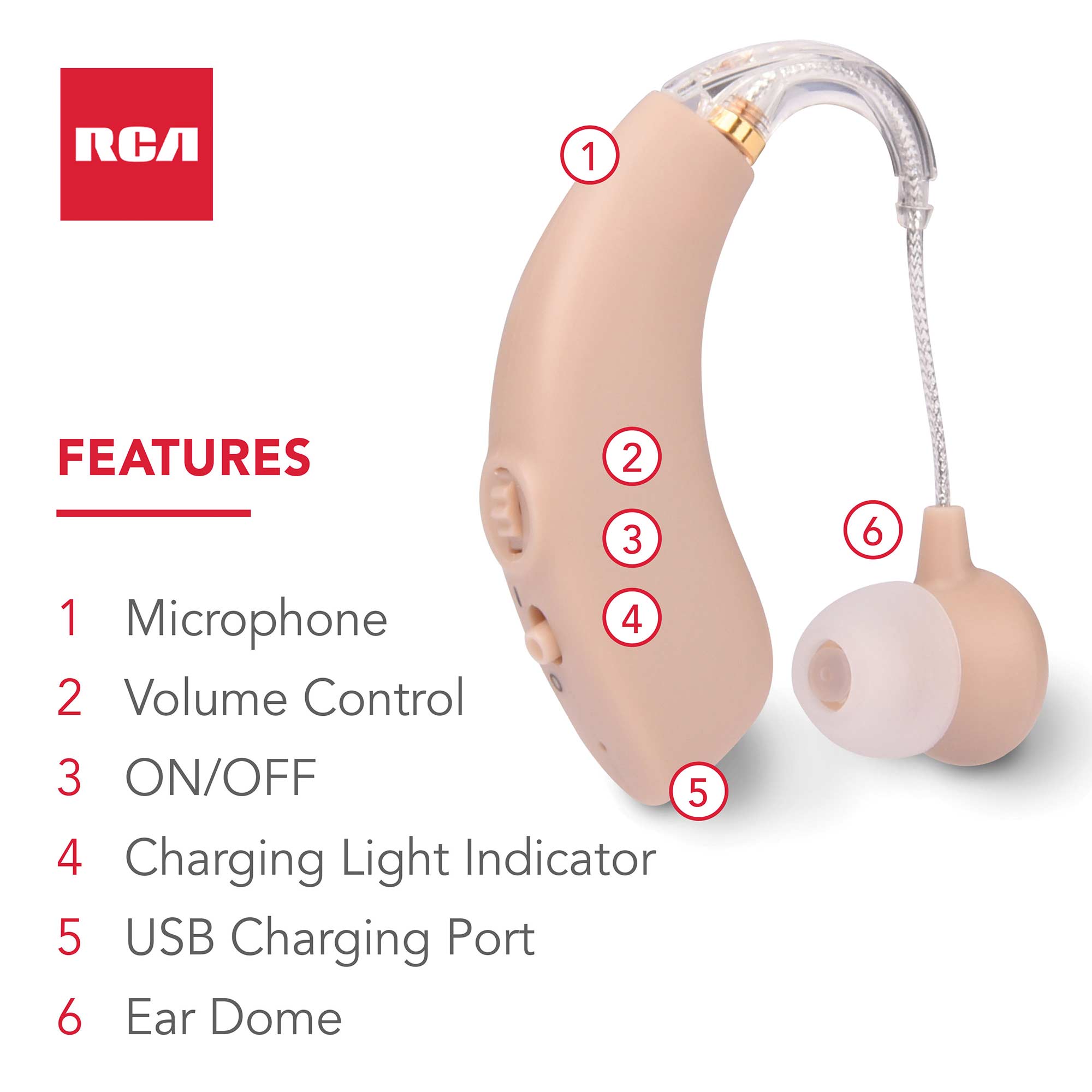 RCA Rechargeable Hearing Aid