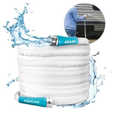 Aqua Joe Marine RV Drinking Water Hose, Flexible Rugged Hose for Boat or Trailer