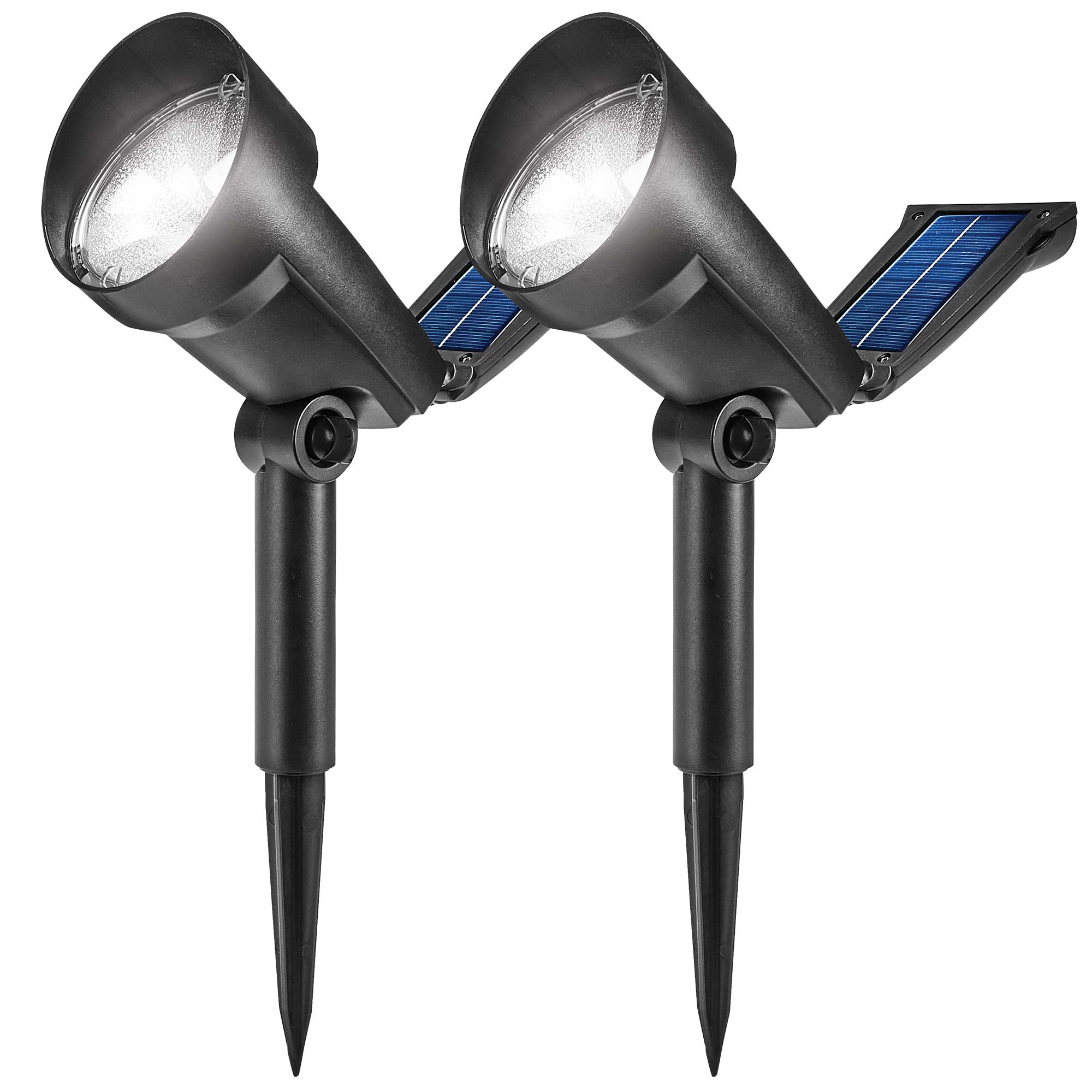Moonrays Solar Spotlight, Outdoor Decor Lights for Garden, Lawn, Pathway 2 Pack