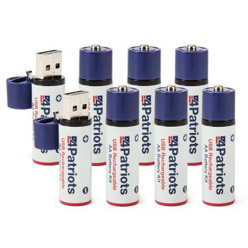 USB Rechargeable AA Batteries, USB Quick-Charging Double A Batteries 8 Pack