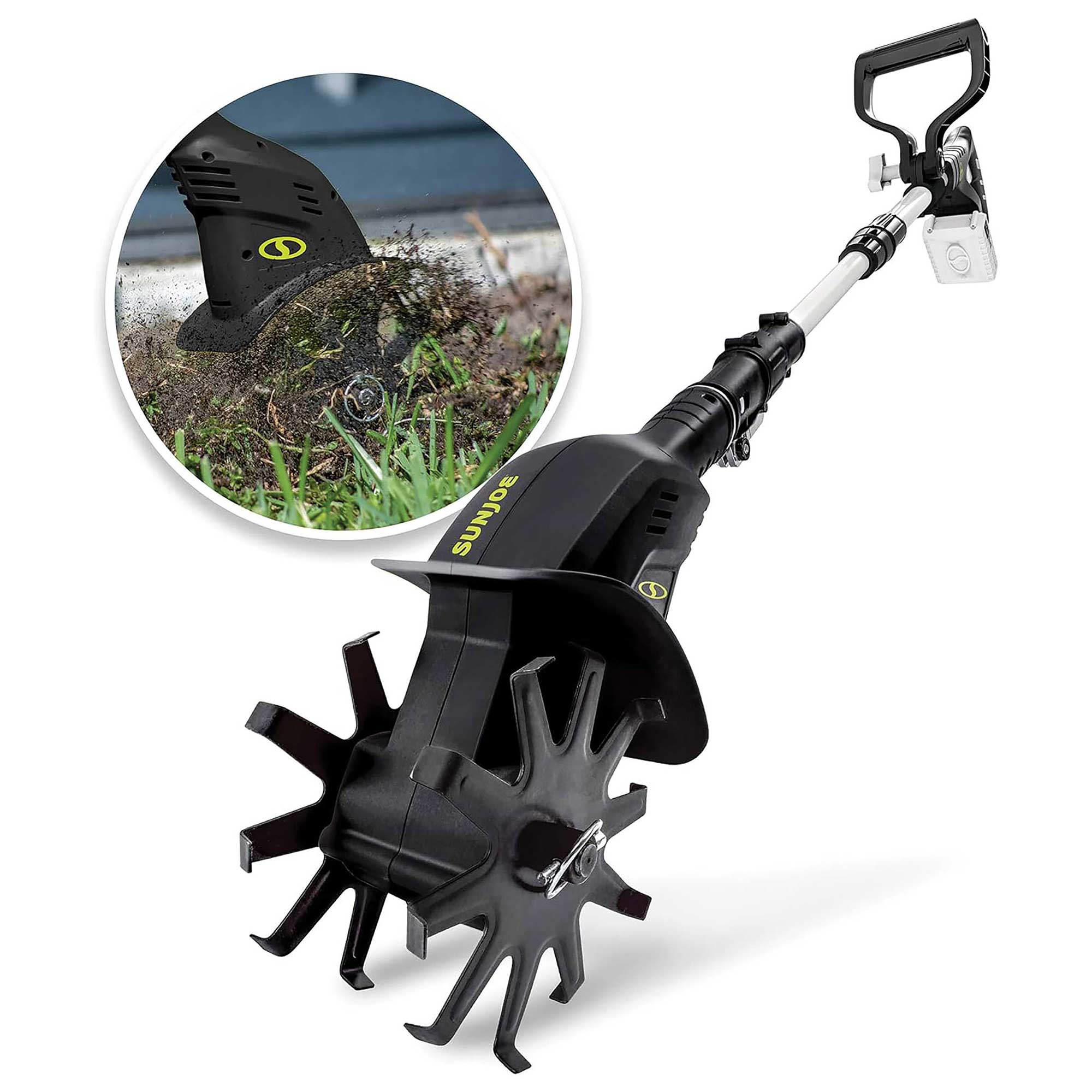 Sun Joe 24V Electric Cultivator, Lightweight Powerful Gardening Tool