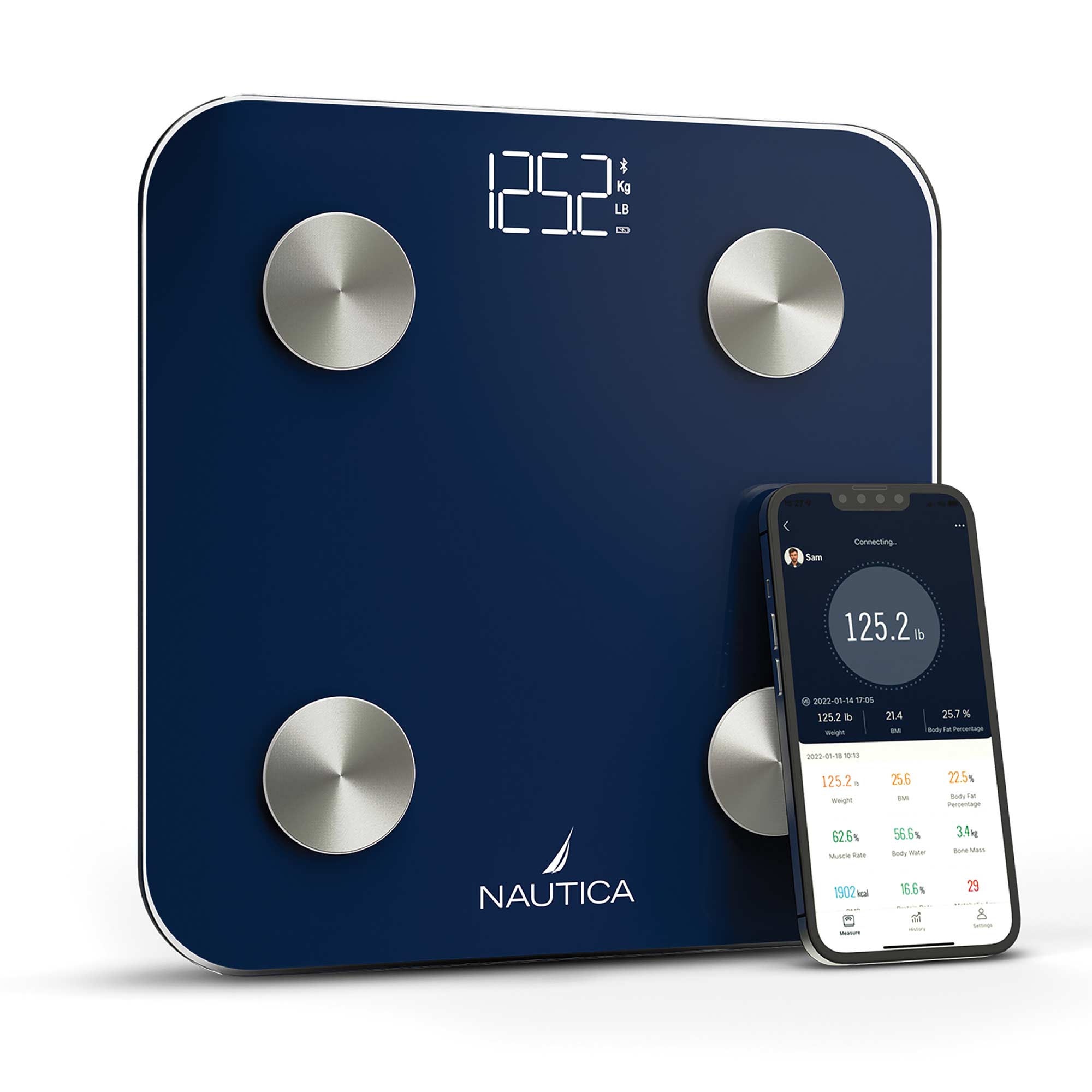 Nautica 396lbs Smart Scale - Navy