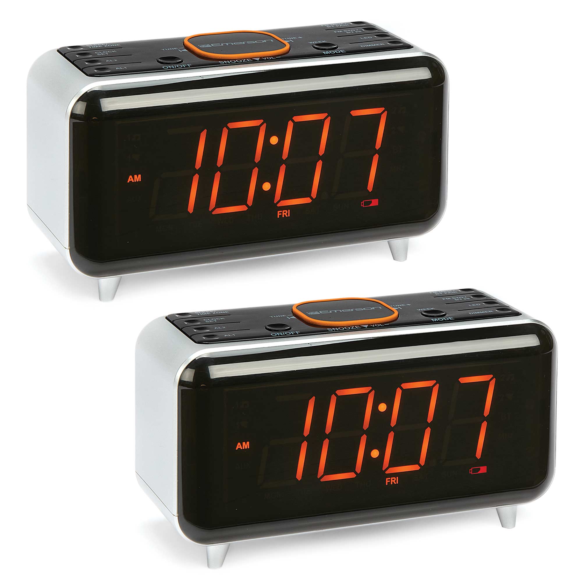Emerson SmartSet Alarm Clock - 2 Pack
