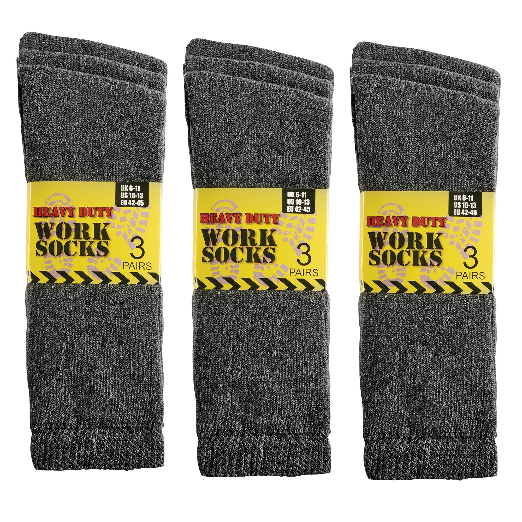 Heavy Duty Work Socks - 12 Pack