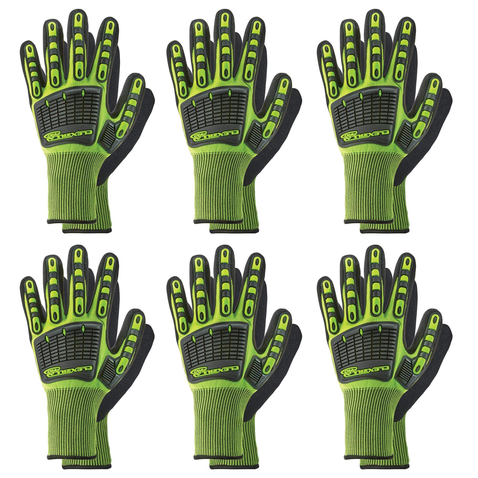 Flexzilla Impact Gloves - 6 Pack
