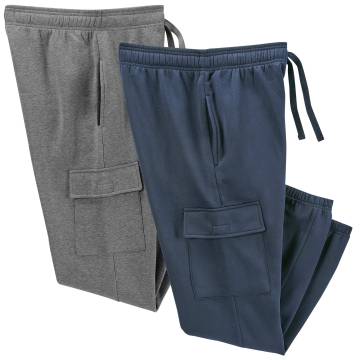 Fleece Cargo Pants - 2 Pack Navy/Charcoal
