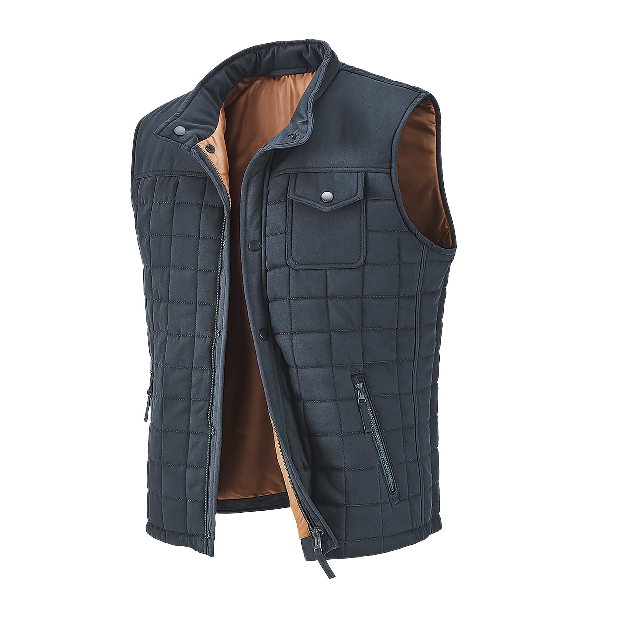 Men's Quilted Vest - Black Sand