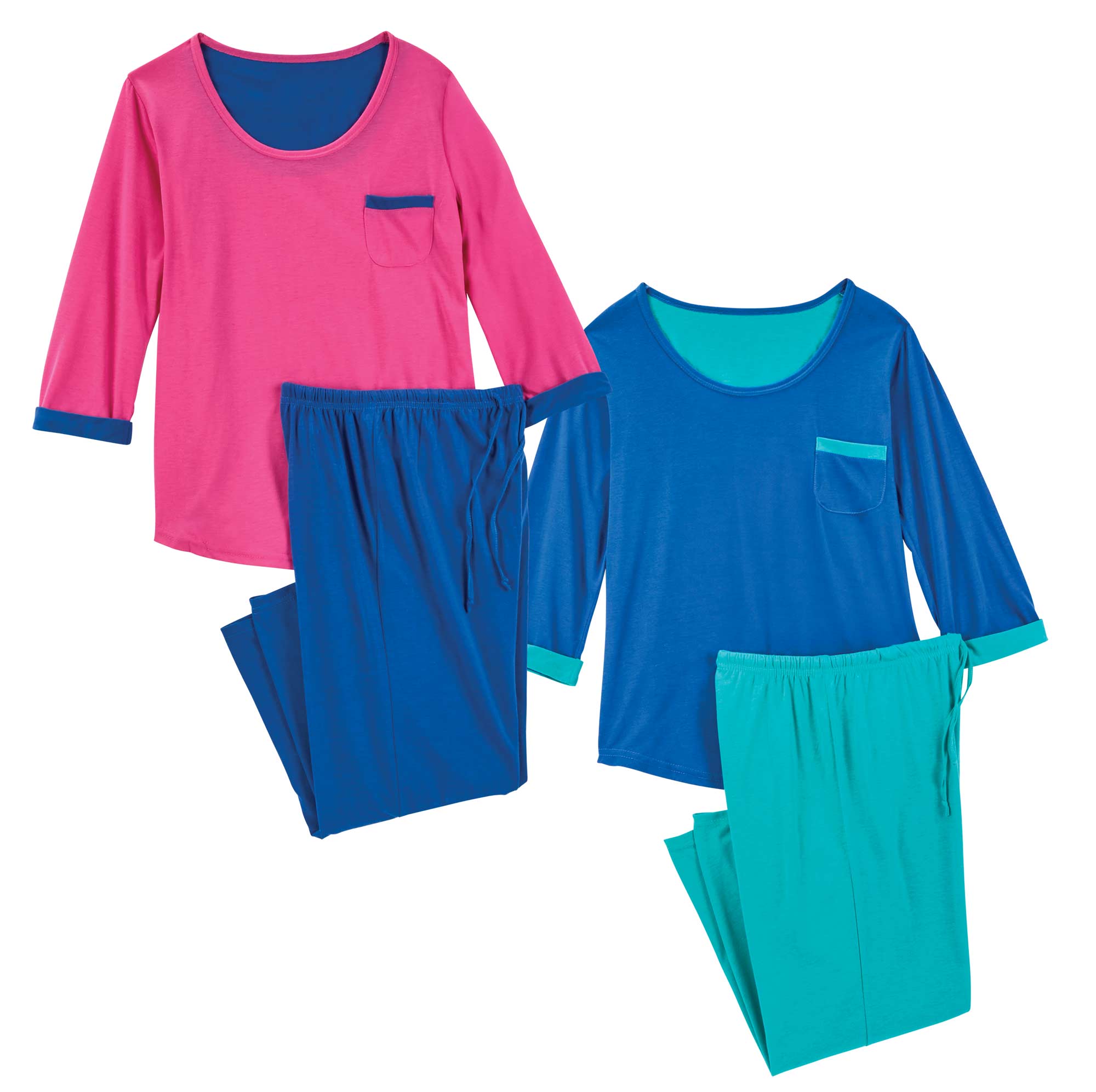 Ladies Pajama Set, Sleepwear for Women, Comfy PJ Loungewear - 2 Pack