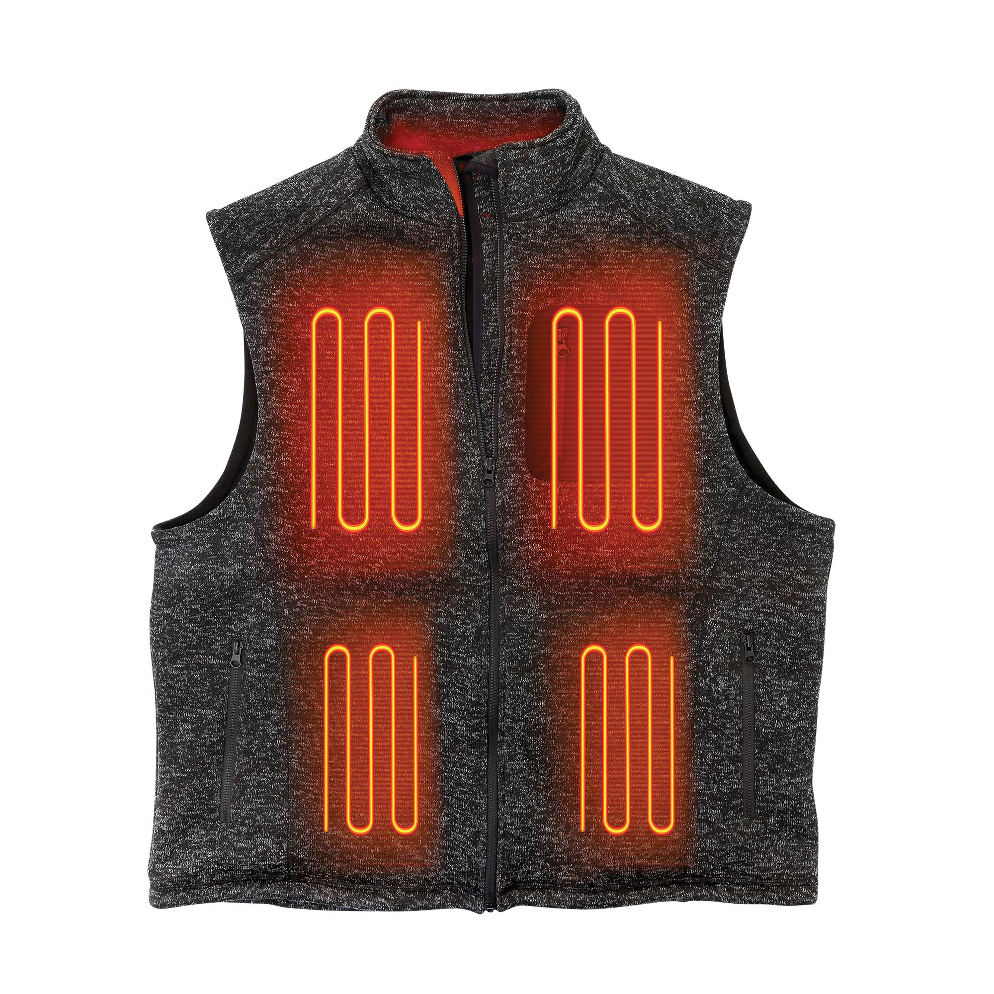 Heated Fleece Vest - Dark Grey