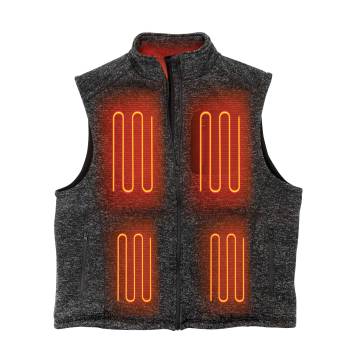Heated Fleece Vest - Dark Grey