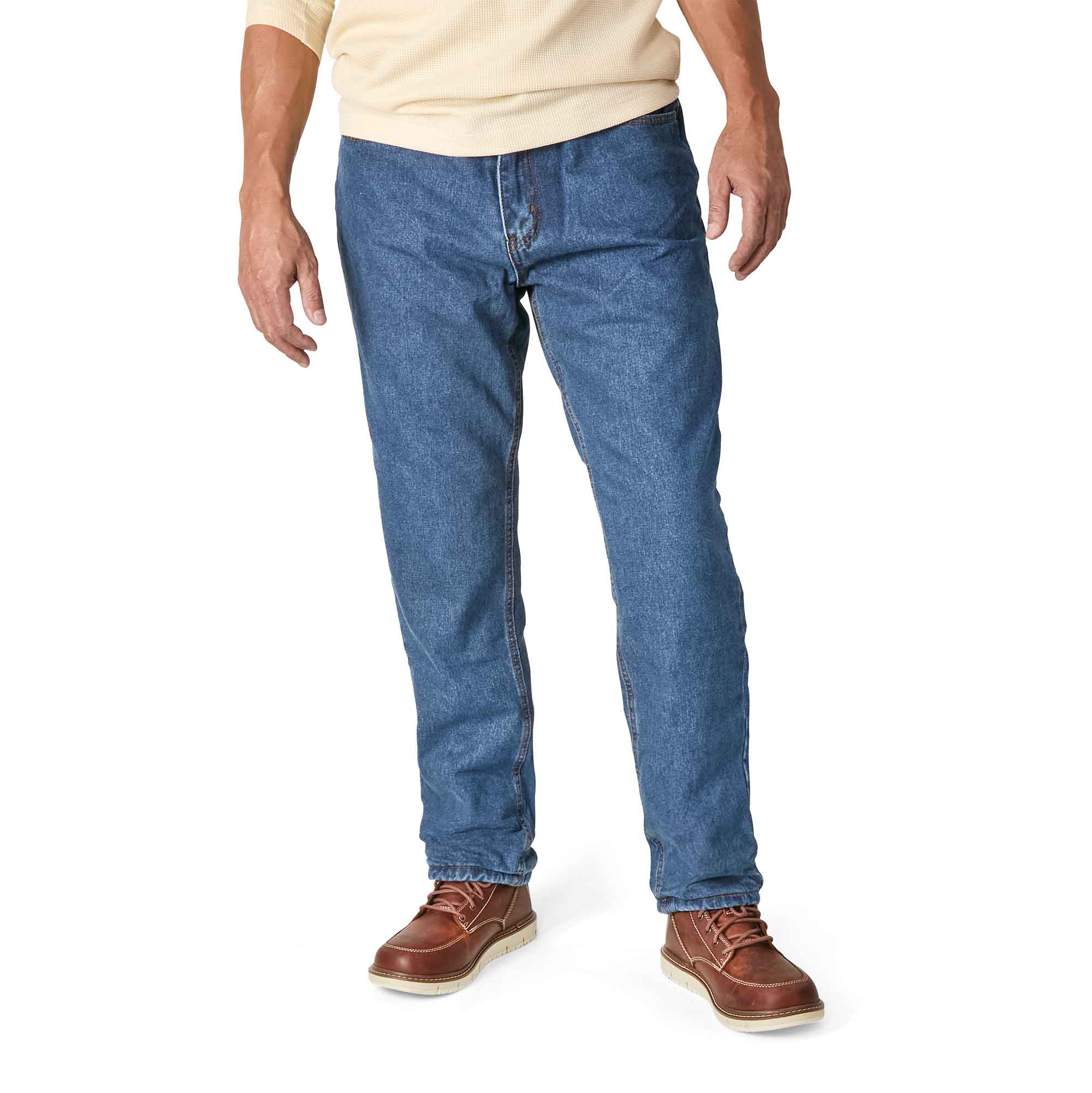 Flannel Lined Jeans - Blue