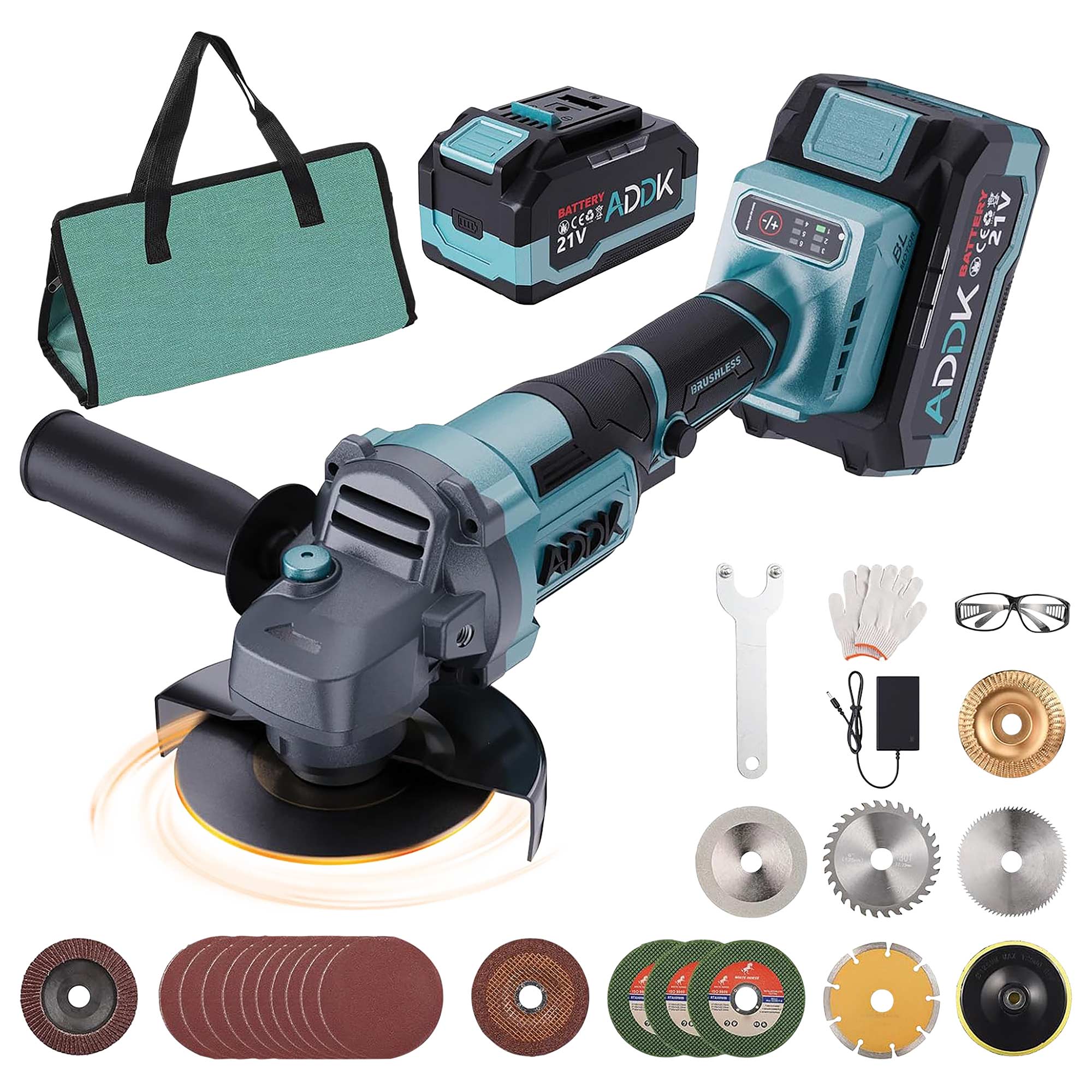 21V Angle Grinder