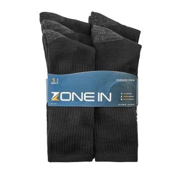 Cushioned Crew Socks - 10 Pack Black