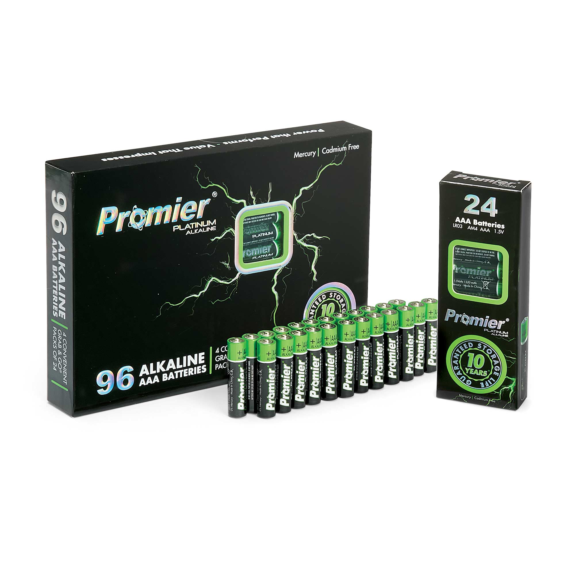Promier AAA Alkaline Batteries - 96 Pack