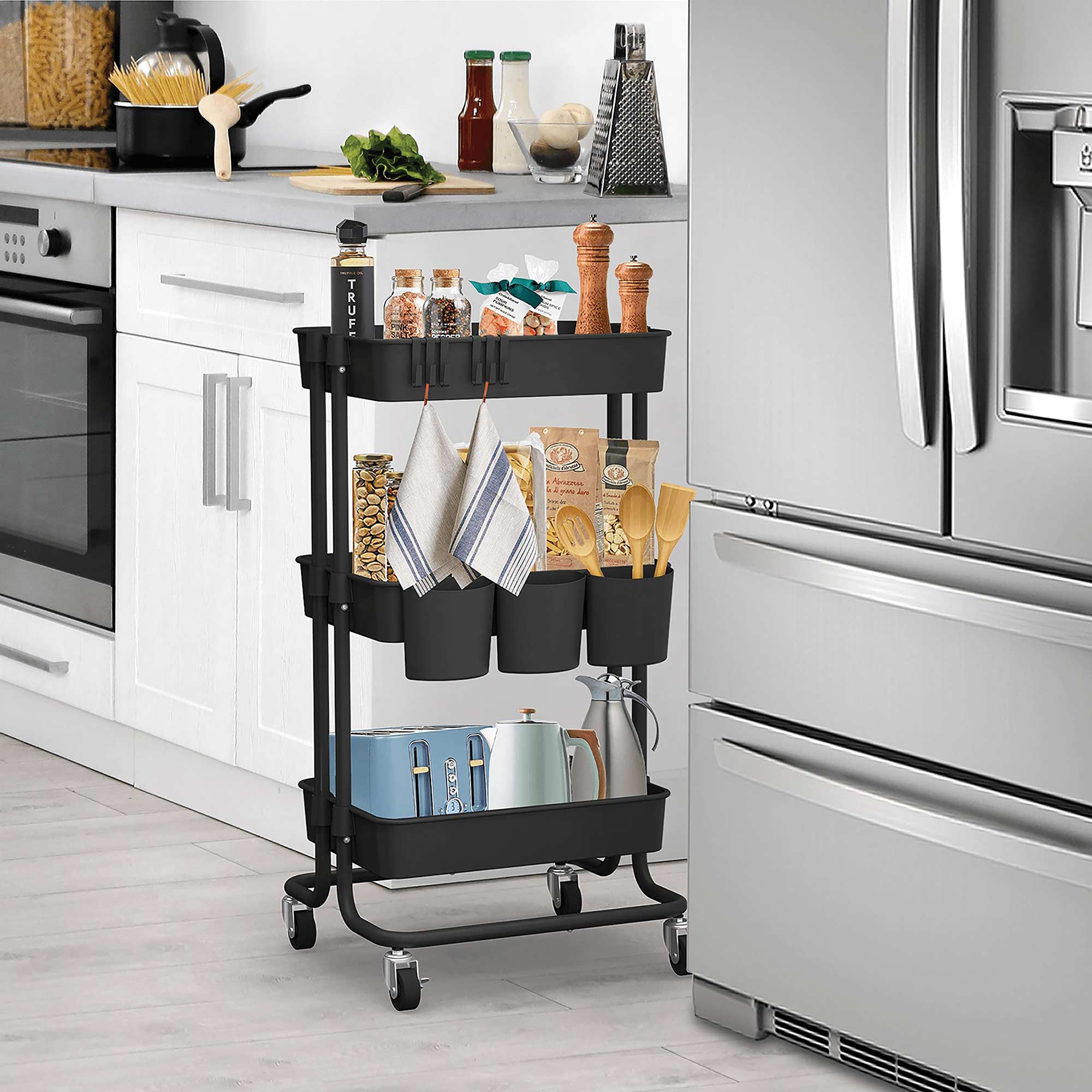 3-Tier Rolling Storage Cart