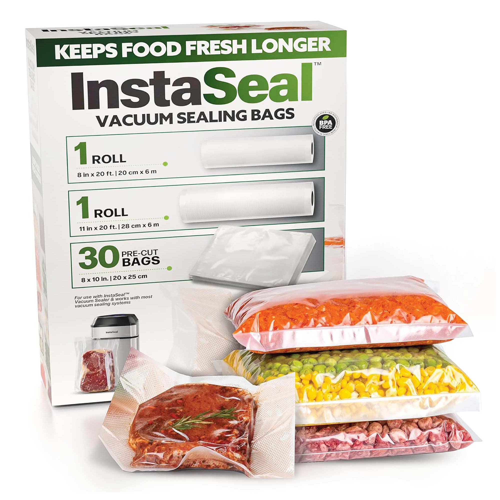 InstaSeal Vacuum Sealing Bags - 30 Pack