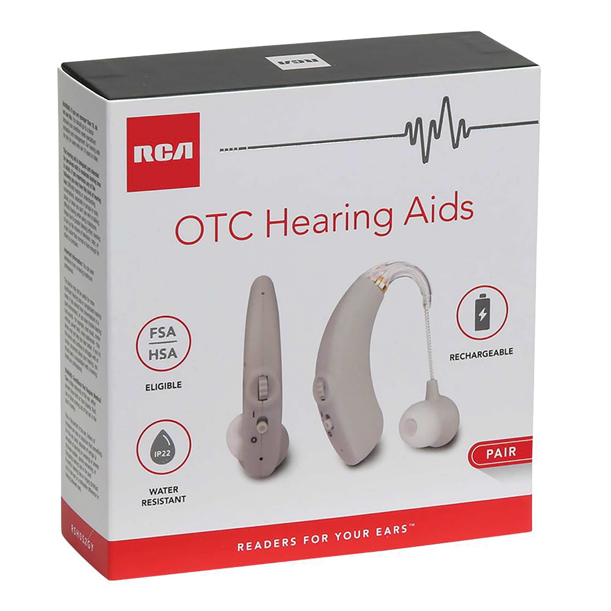 RCA Rechargeable Hearing Aids - 2 Pack