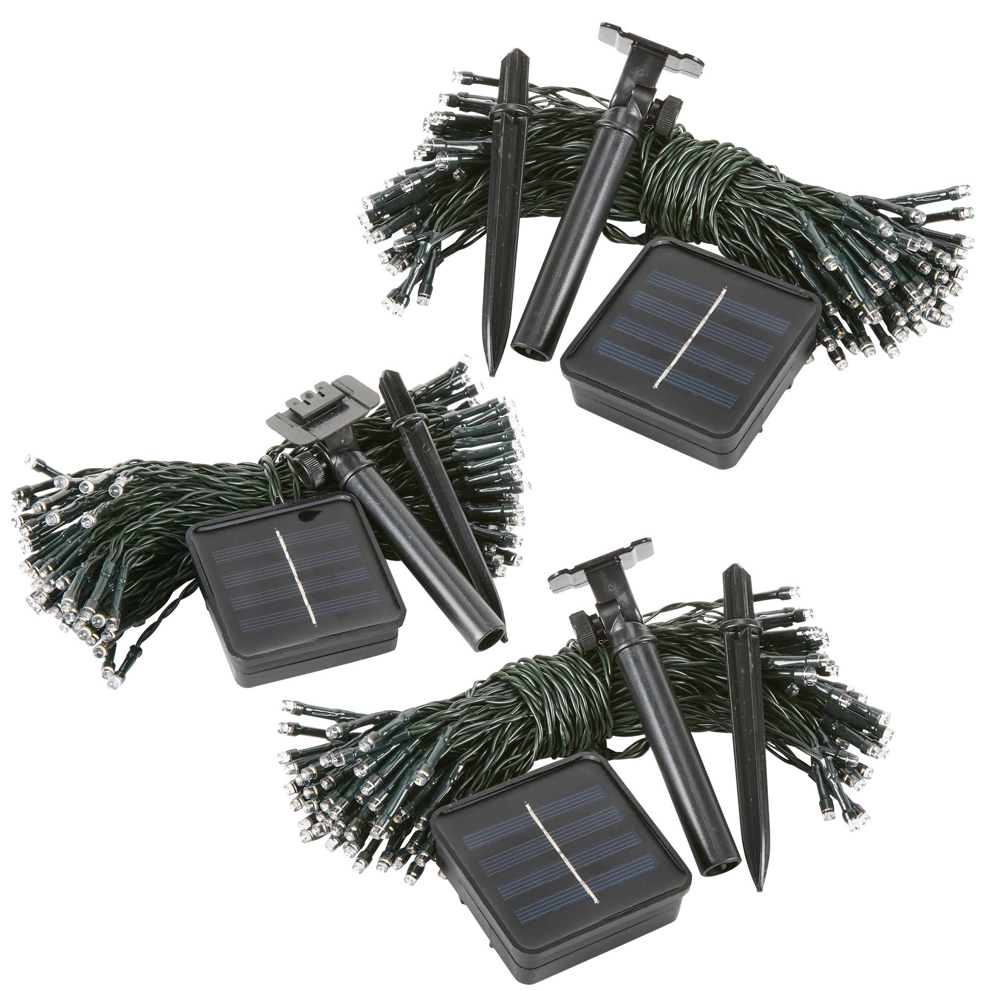 Solar LED String Lights - 3 Pack