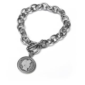 Barber Silver Dime Toggle Bracelet
