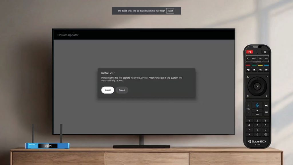 Confirm rebooting after update