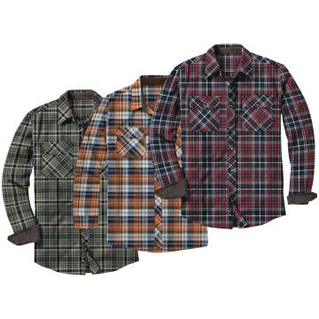 Men's Flannels - 3 Pack N/G/H