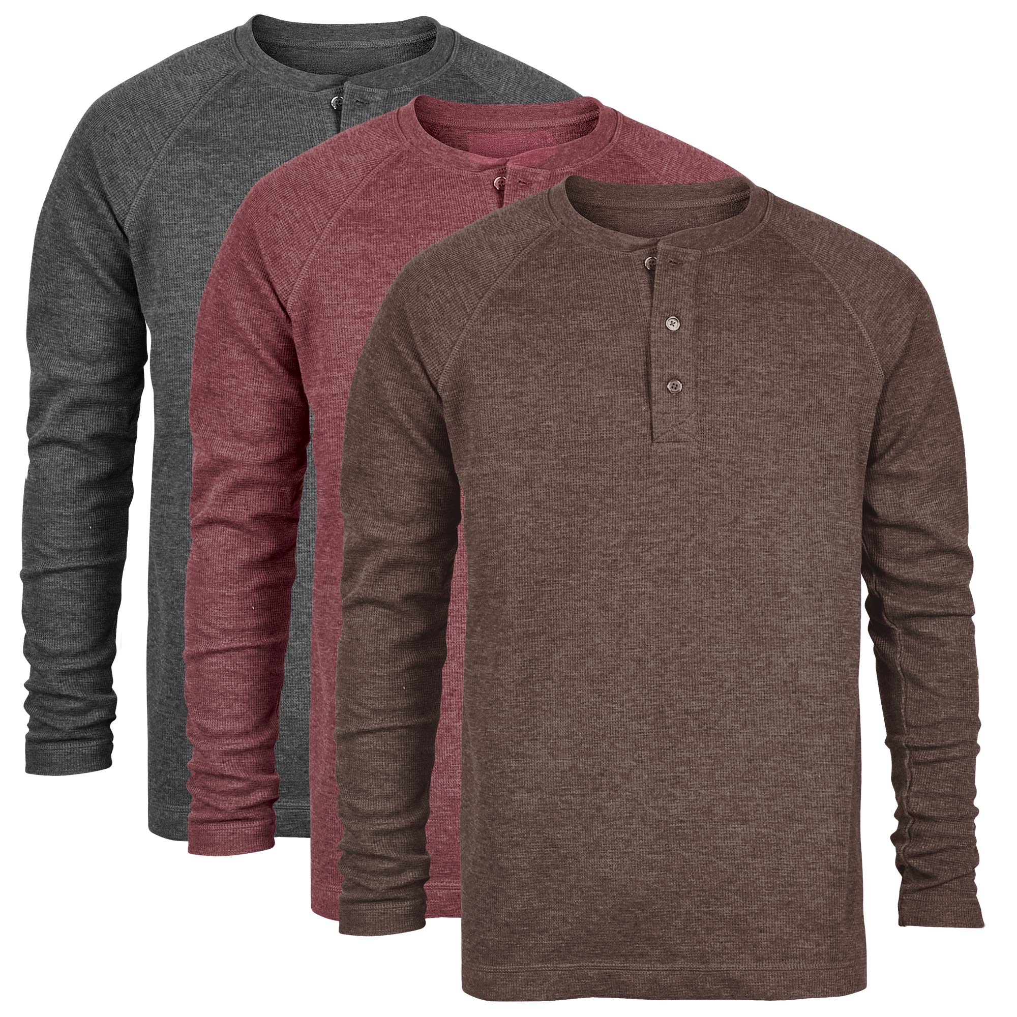 Men's Henleys - 3 Pack S/W/J