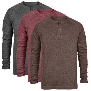 Men's Henleys - 3 Pack S/W/J