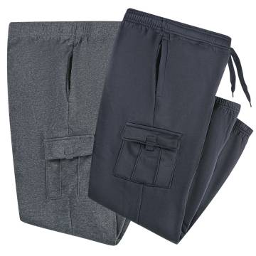 Fleece Cargo Pants - 2 Pack Charcoal/Navy