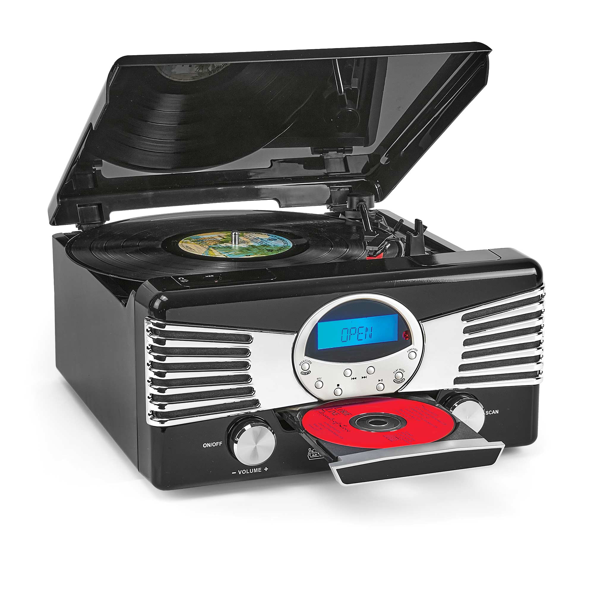 Victor 7-in-1 Turntable Music Center - Black