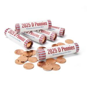 Six 50-Coin Rolls - BU 2025 Rare Pennies