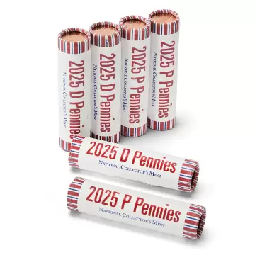 Six 50-Coin Rolls - BU 2025 Pennies