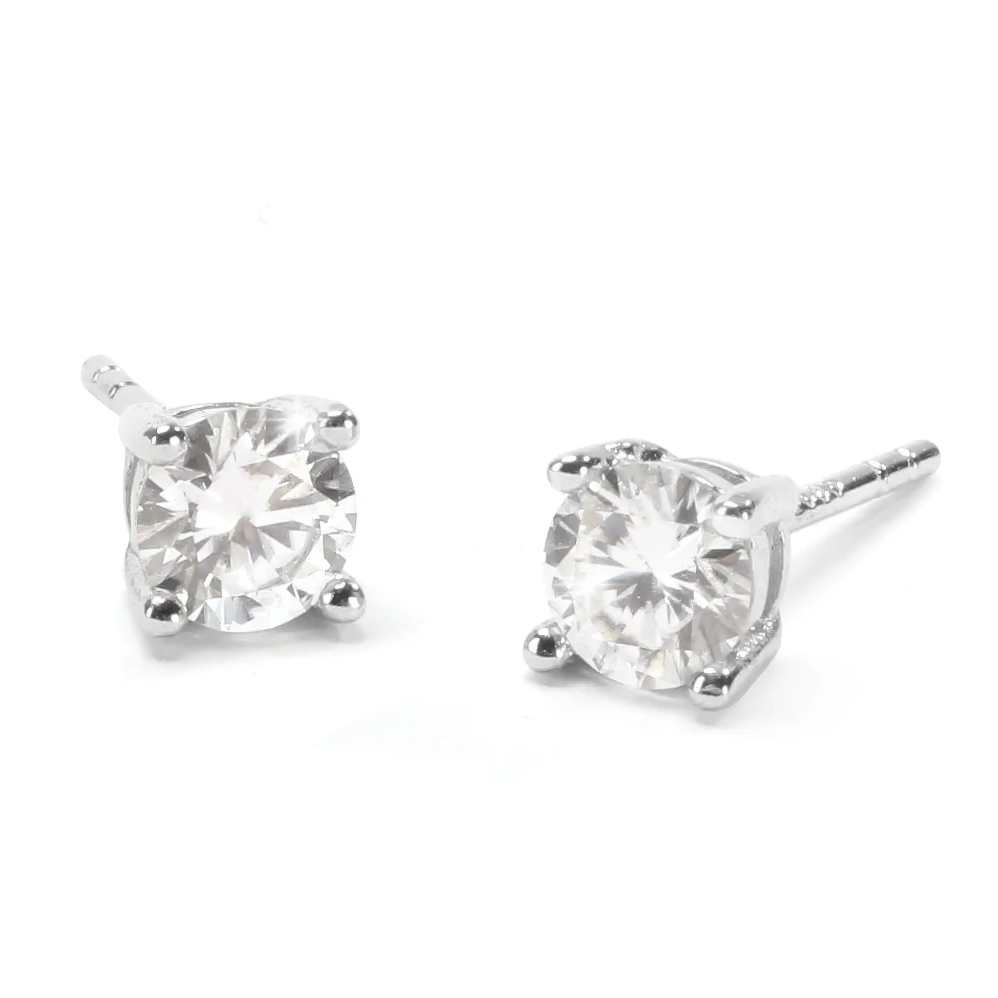 Moissanite Sterling Silver Earrings