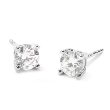 Moissanite Sterling Silver Earrings
