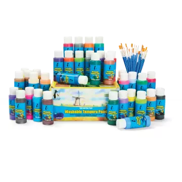 Washable Paint Kit - 36 Paint Bottles