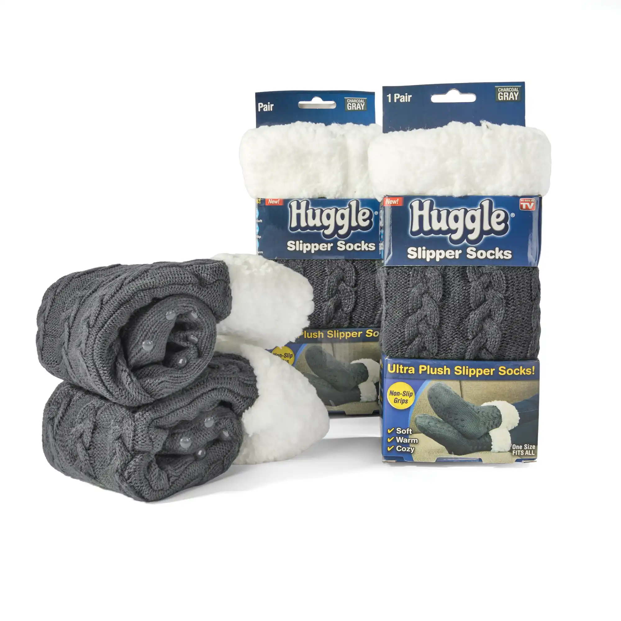 Huggle Slipper Socks - 3 Pack