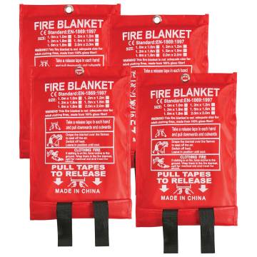 Emergency Fire Blanket - 4 Pack