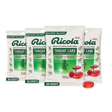 Ricola Cherry Max Cough Drops - 4 Pack