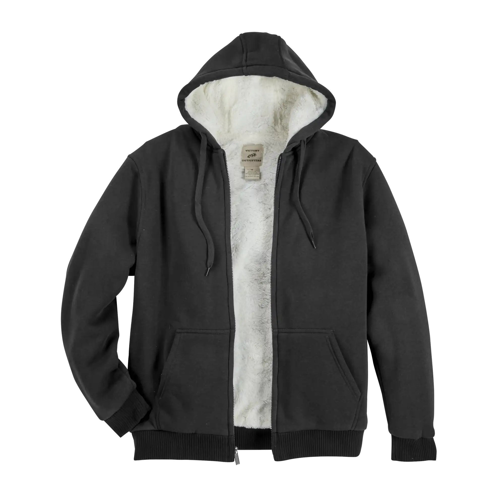 Sherpa Hooded Full-Zip - Black