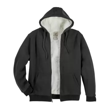 Sherpa Hooded Full-Zip - Black