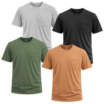 Land&amp;Heart Men's Pocket Tees - 4 Pack