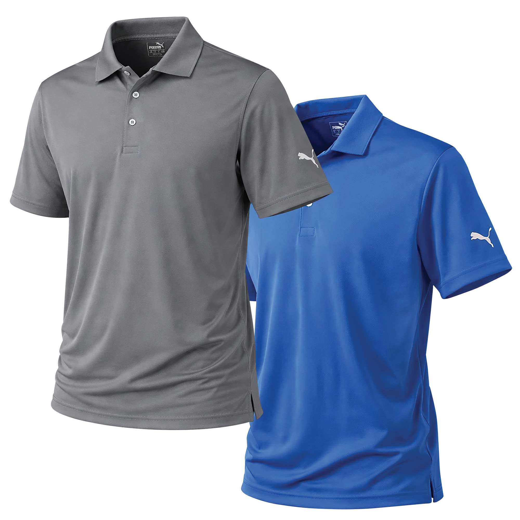 Puma Performance Polos - 2 Pack Grey/Blue