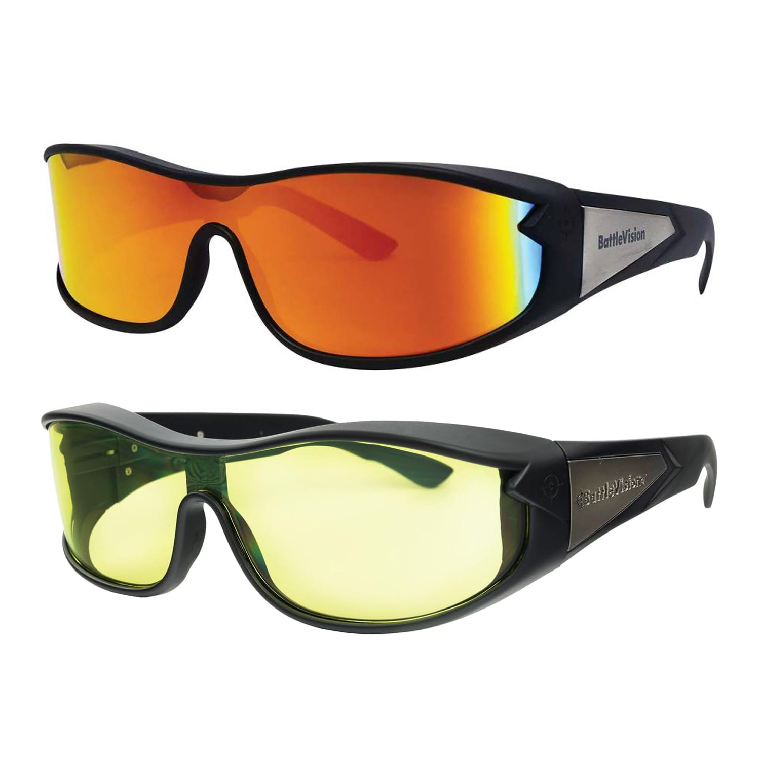 BattleVision Wraparound Glasses - 2 Pack (Day or Night)