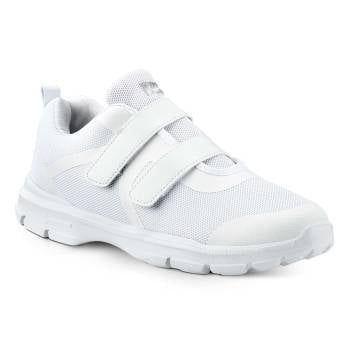 UltraLight Hook-and-Loop White Two-Strap Shoes