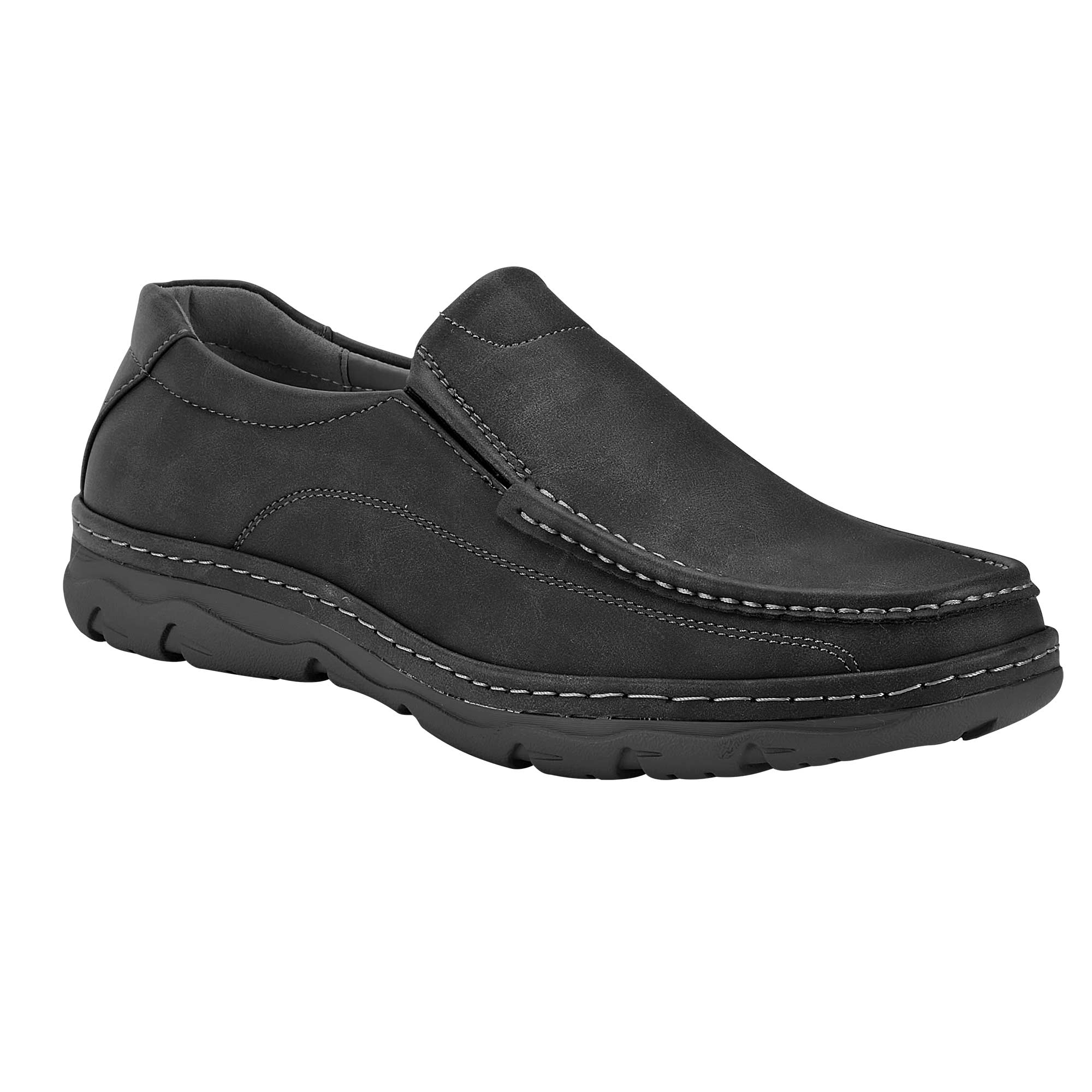 Pleasure Island Memory Foam Slip-Ons - Black