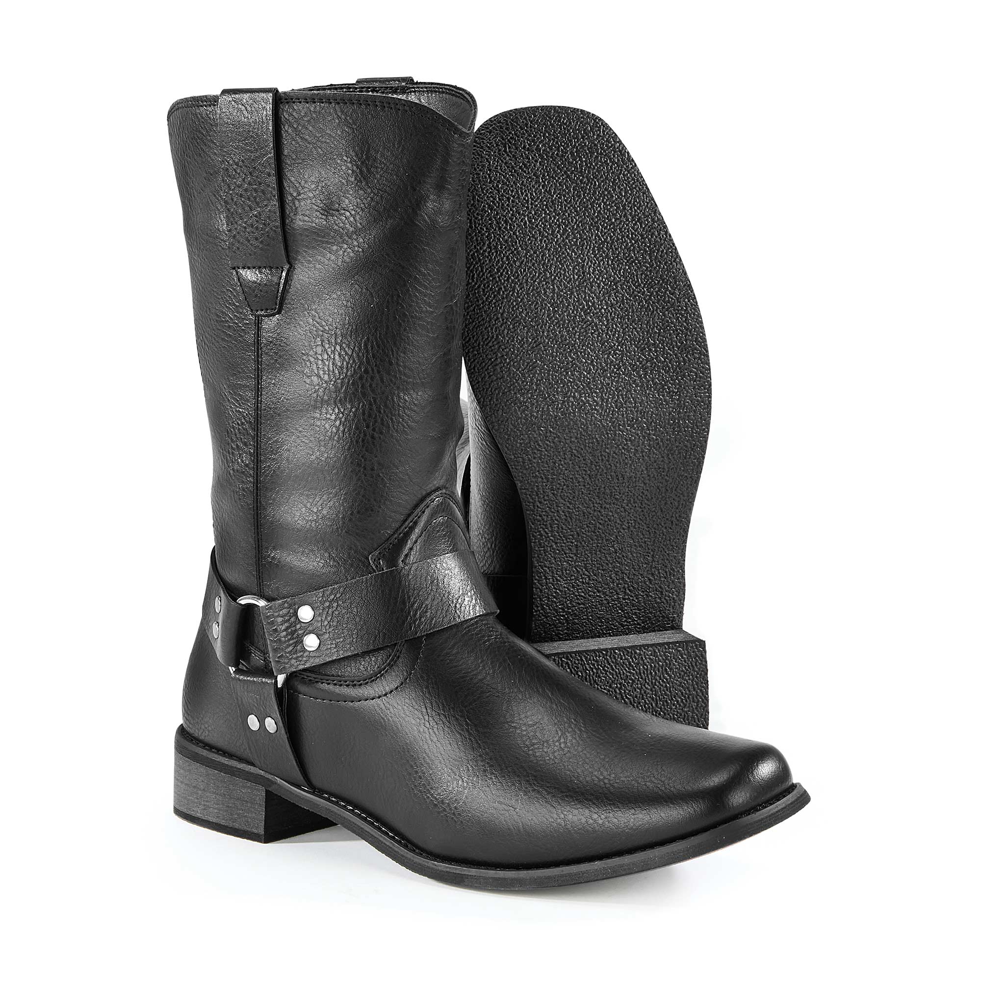 Cowboy Style Boots with Buckle