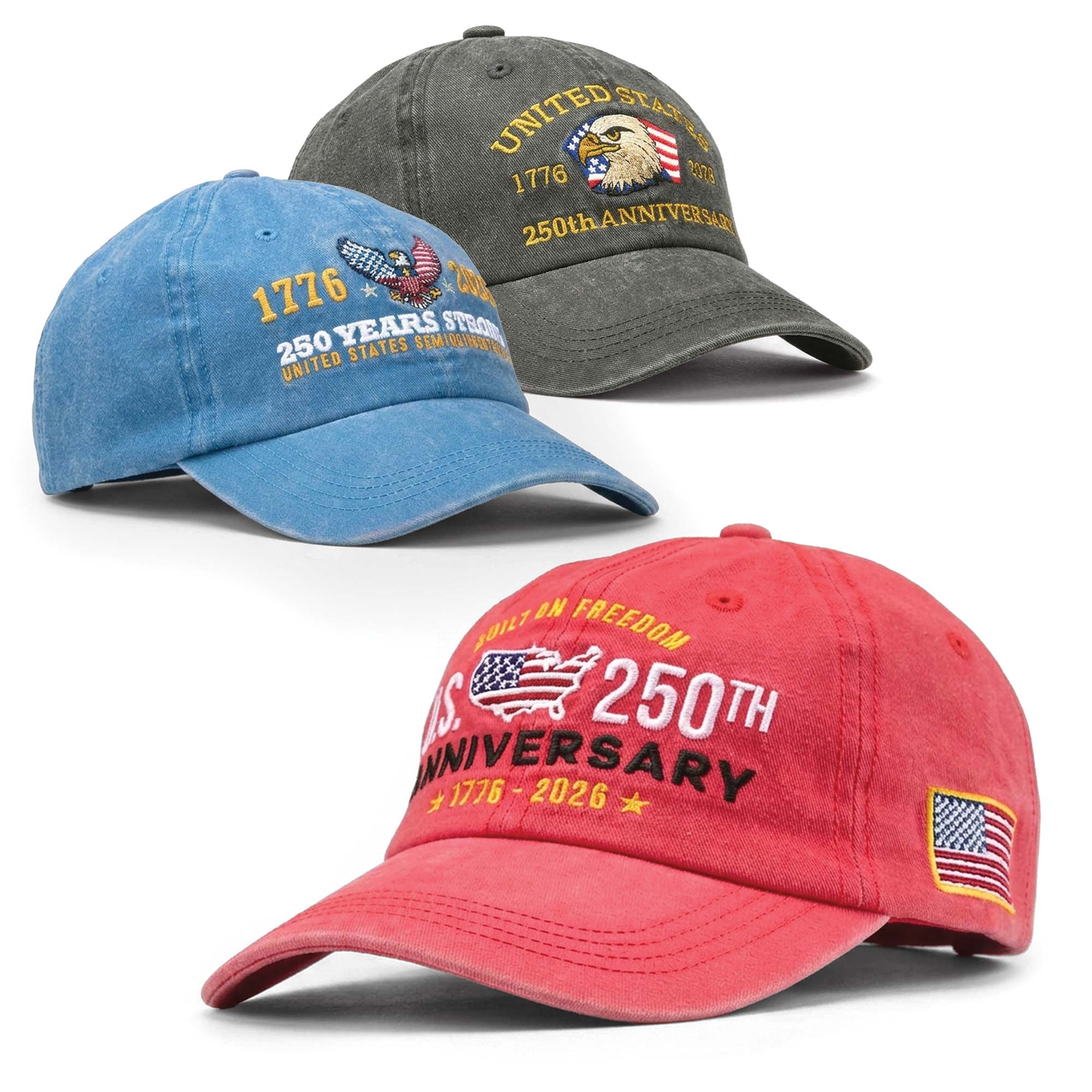 250th Anniversary Hats - 3 Pack