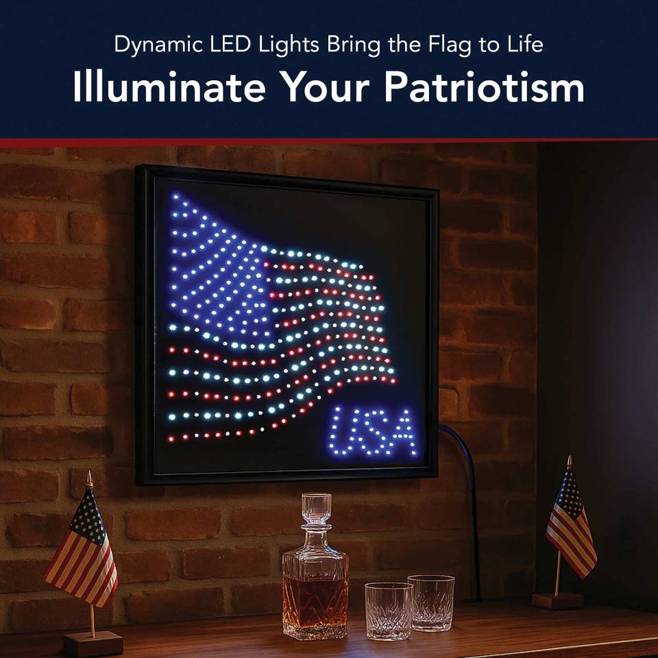 USA Flag LED Sign Light