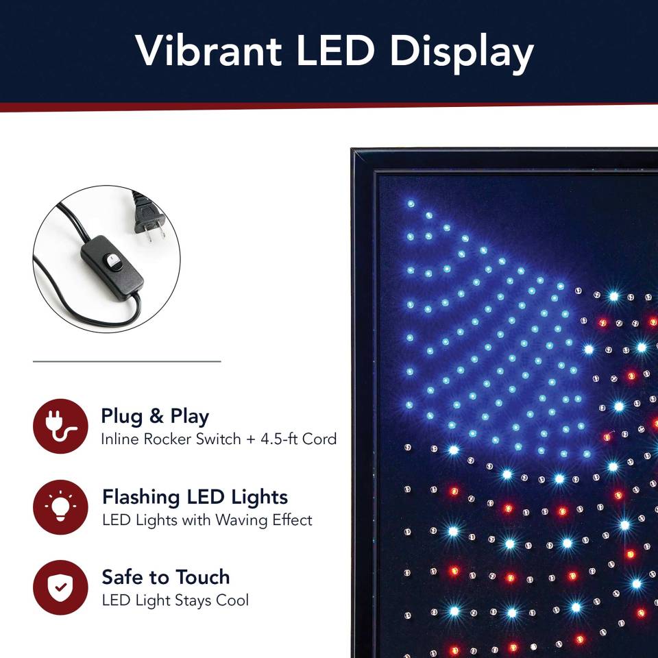 USA Flag LED Sign Light